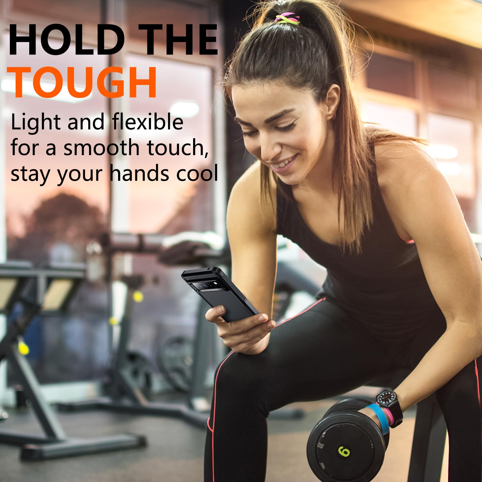 Justcool Justcool Google Pixel 8 Pro Case with 2 Screen Protectors 10FT Drop Protection Dual Layer Heavy Duty Black Full Body Case 6.7 inch - View 6 of 7