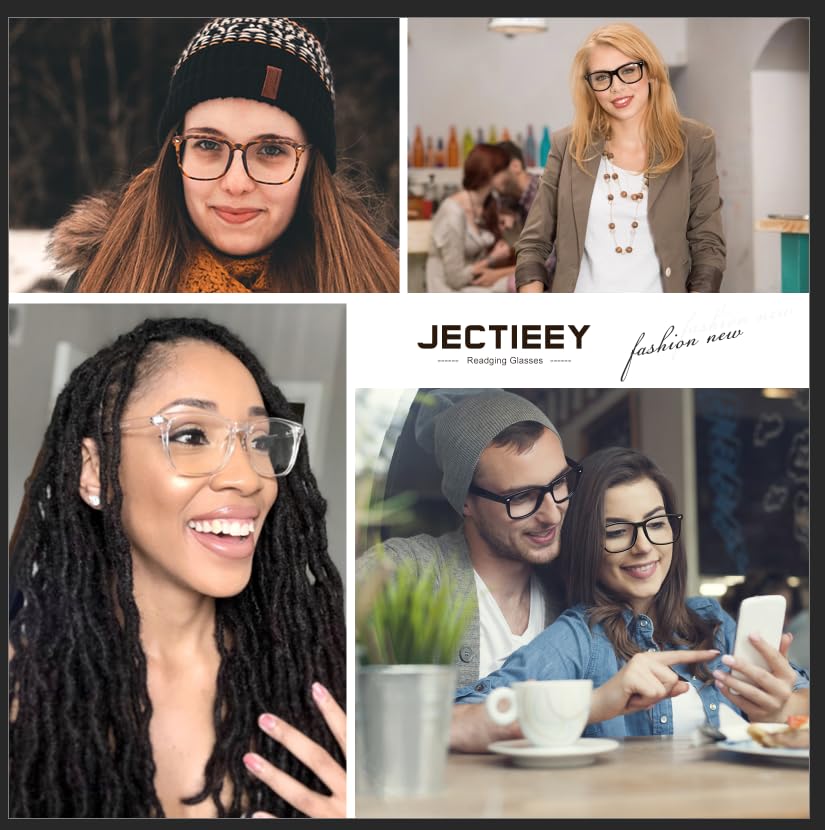 Jectieey Jectieey Reading Glasses for Women and Men Anti Glare Blue Light Blocking Eyeglasses Clear 1.0 Sturdy Design - View 6 of 6