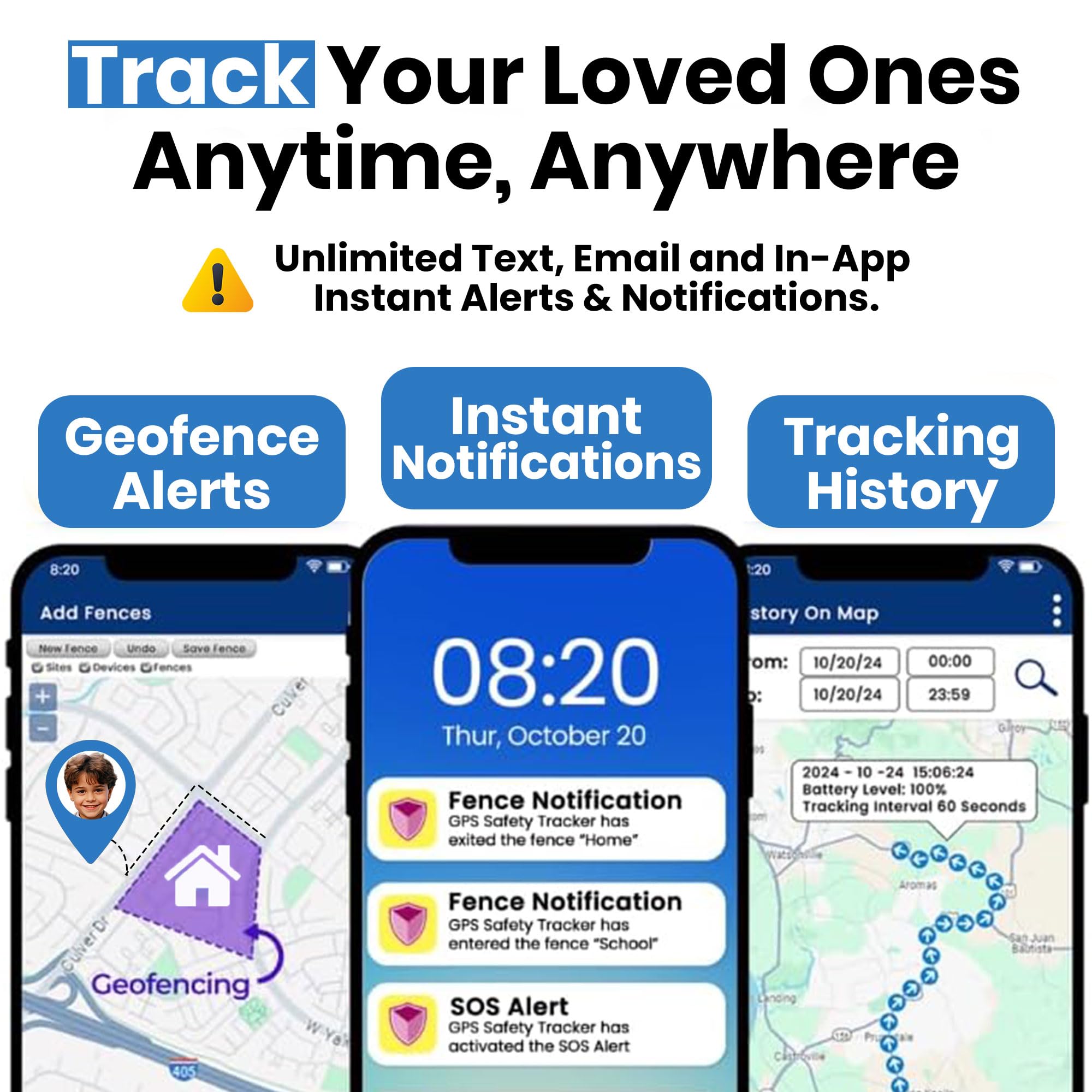 Seculife Seculife Kids Elderly SOS GPS Tracker with SOS Button Speakerphone Real Time Tracking Safety Device for Kids Seniors Adults Easy to Use App - View 5 of 8