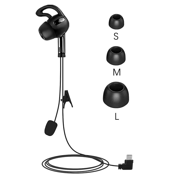 GaiRen GaiRen USB Type C Right Ear Referee Earphone Headset Earhook Earpiece for V6 V4 Soccer Football Coach Intercom Radio