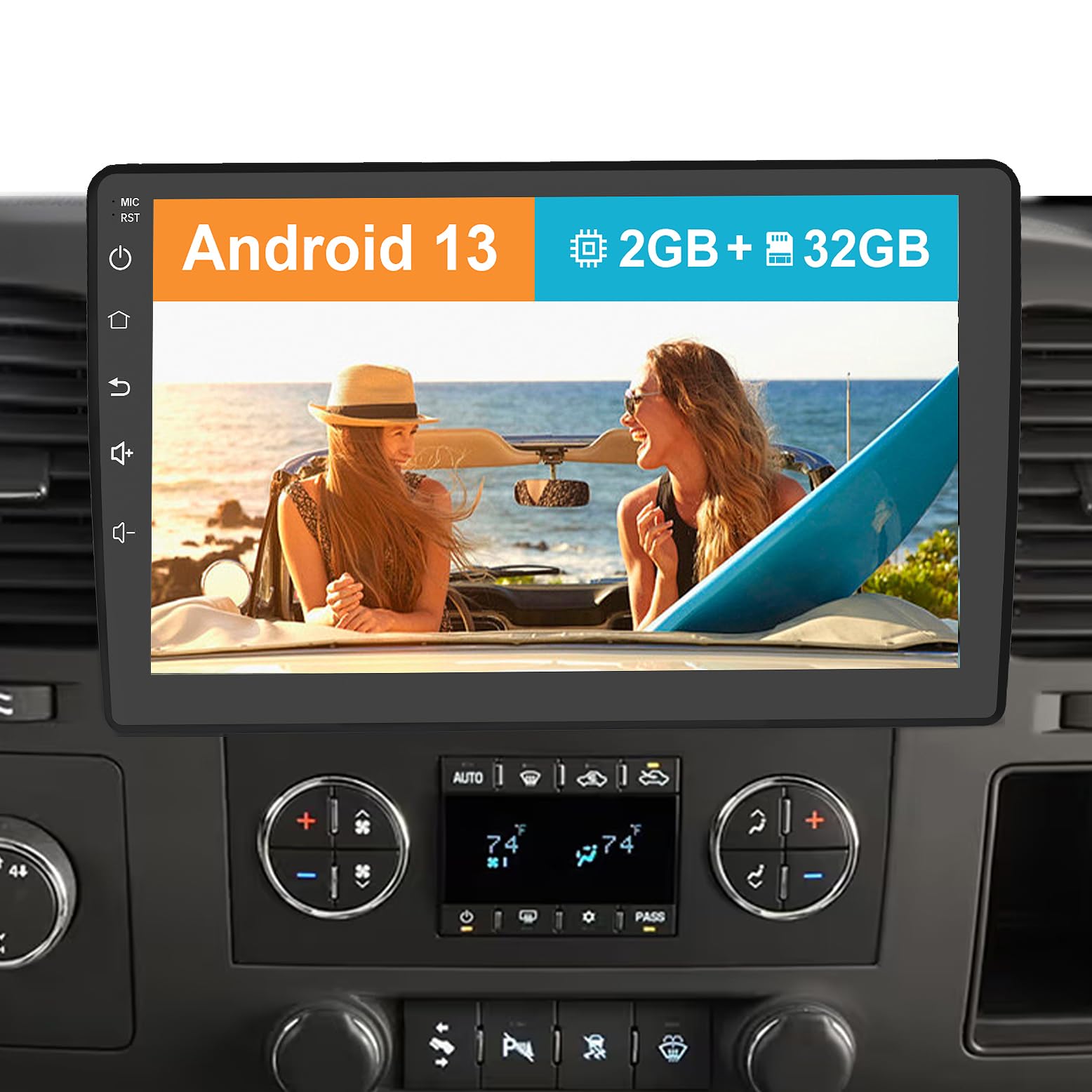 EagleNav Android 13 Car Radio 10.1 Inch Touch Screen for Chevy Silverado Tahoe Equinox GMC Sierra Yukon with GPS FM WiFi USB Wireless Carplay Android Auto