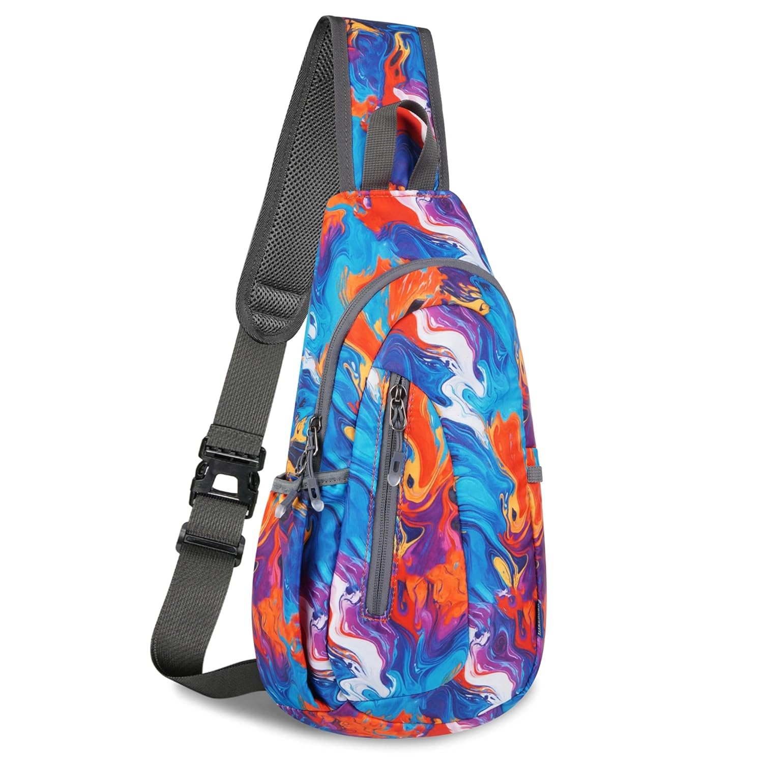 TITECOUGO TITECOUGO Small Sling Bag Lightweight Crossbody Bag for Hiking Travel Gym Casual Cycling Sports Sky Blue - View 8 of 9