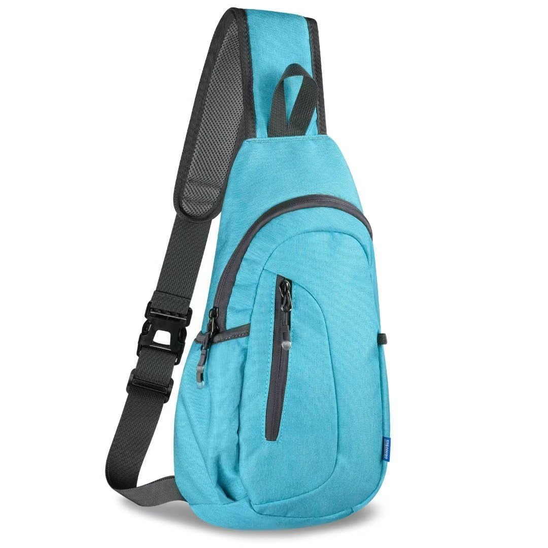 TITECOUGO TITECOUGO Small Sling Bag Lightweight Crossbody Bag for Hiking Travel Gym Casual Cycling Sports Sky Blue