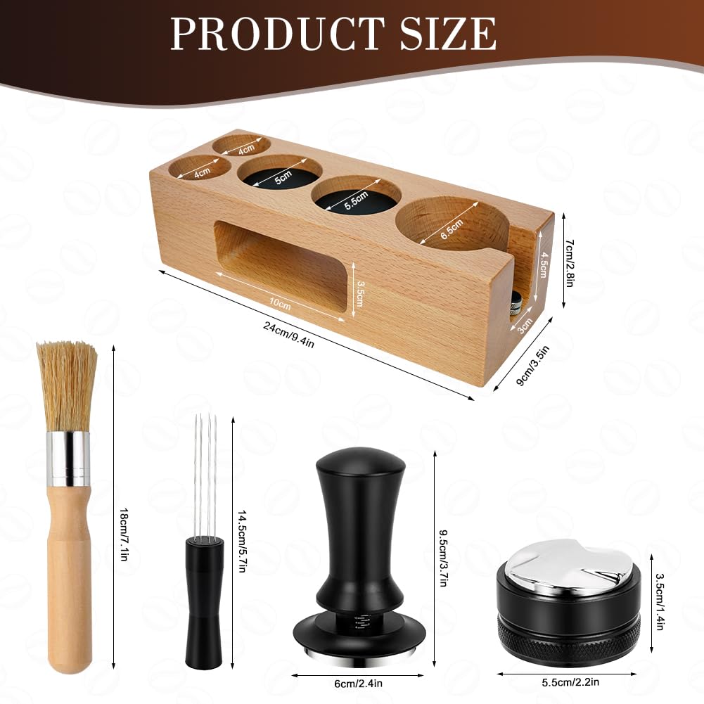 Y-Step Y-Step 5 Pack Espresso Tamper Set with Distributor Stirrer Tamping Station and Clean Brush for Coffee Bar 51mm Espresso Tools - View 2 of 9