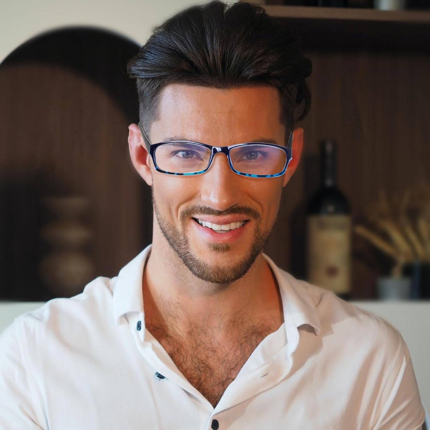 Henotin Henotin 5-Pack Blue Light Blocking Reading Glasses for Men and Women Anti Eyestrain Mix Color C2 1.00 Diopters - View 7 of 8