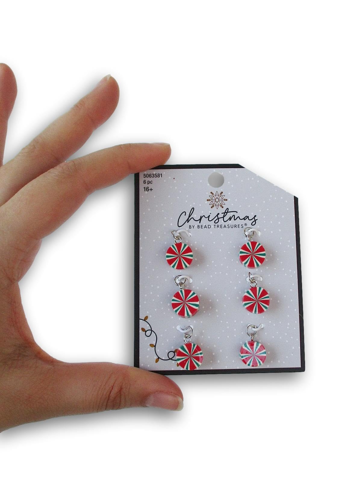 Christmas Crafts Christmas Crafts Candy Cane Ornament Charms Set of 6 - 17.5mm Perfect for Holiday Decorations - View 2 of 4
