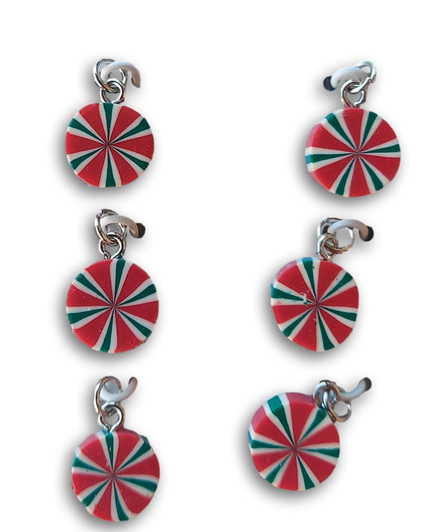 Christmas Crafts Christmas Crafts Candy Cane Ornament Charms Set of 6 - 17.5mm Perfect for Holiday Decorations