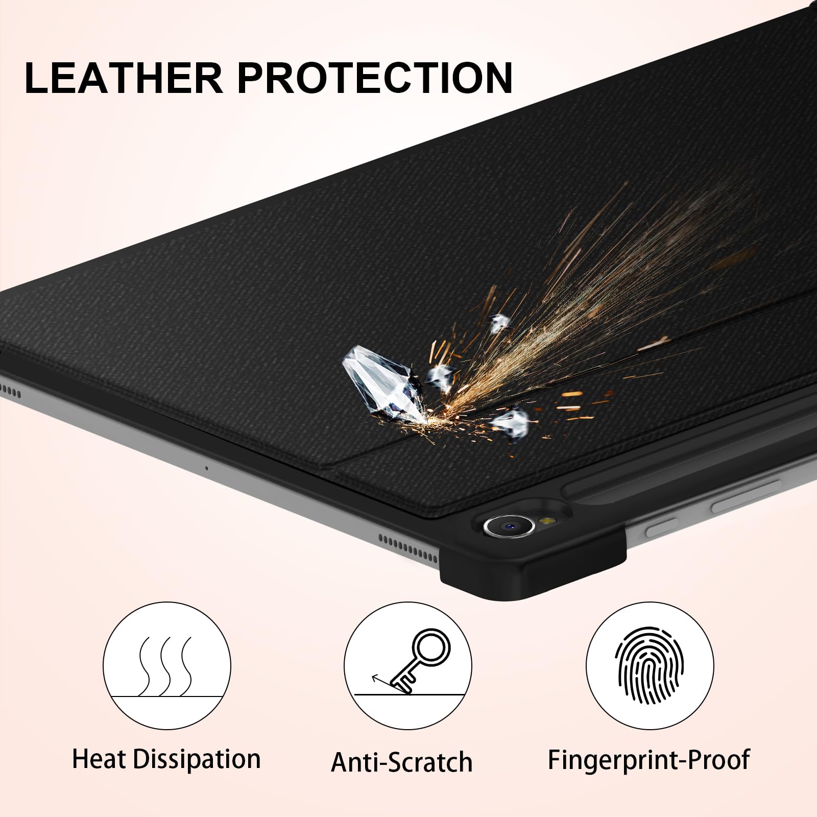 SSS·GRGB SSS GRGB Case for 11 Inch Samsung Galaxy Tab S9 2023 with S Pen Holder Slim Folio Stand Protective Cover Auto Wake Sleep Black - View 3 of 6