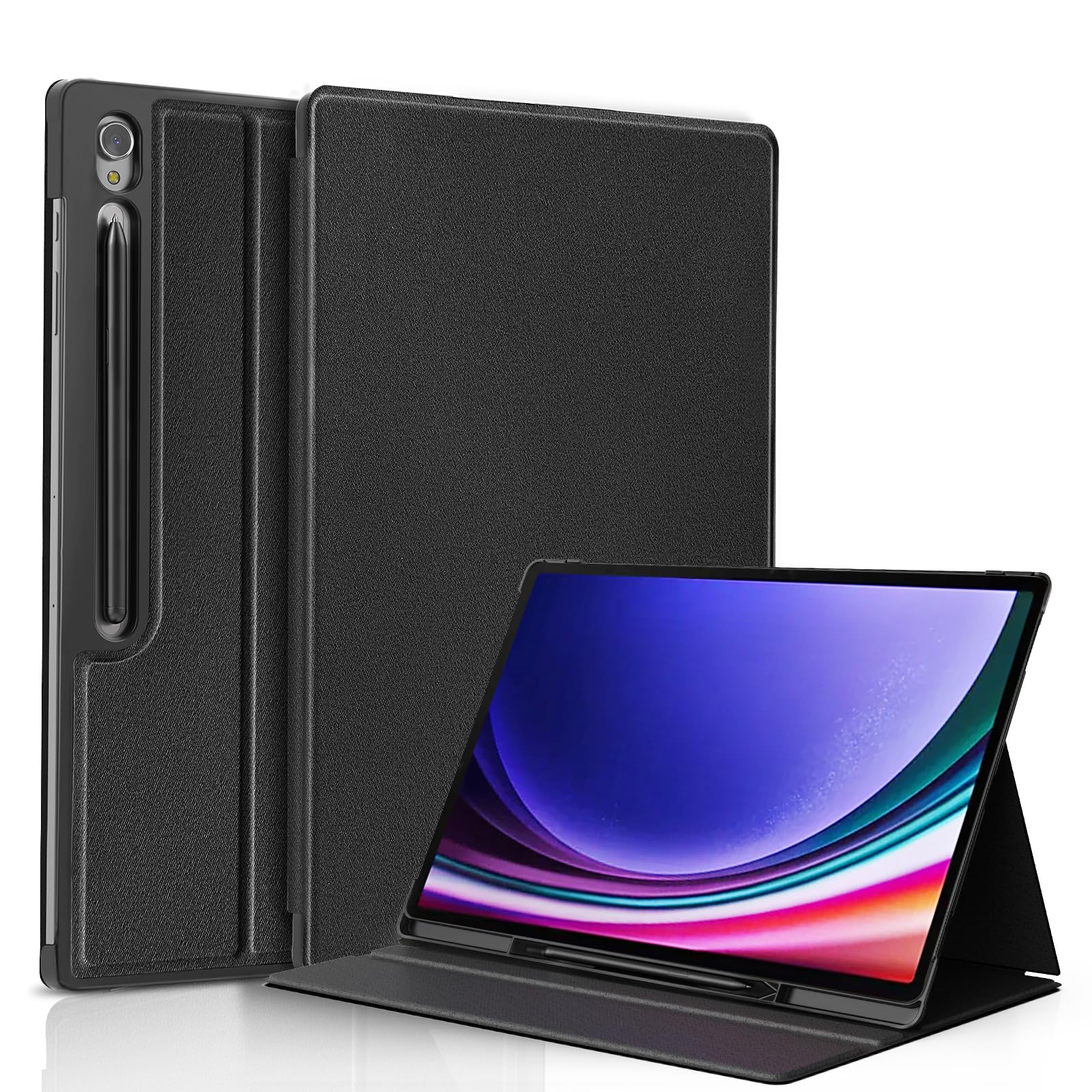 SSS·GRGB SSS GRGB Case for 11 Inch Samsung Galaxy Tab S9 2023 with S Pen Holder Slim Folio Stand Protective Cover Auto Wake Sleep Black