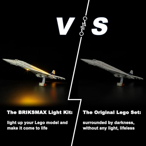 BRIKSMAX BRIKSMAX Lighting Kit for Concorde Compatible with Lego 10318 Enhance Your Building Experience No Lego Set Included - View 8 of 11