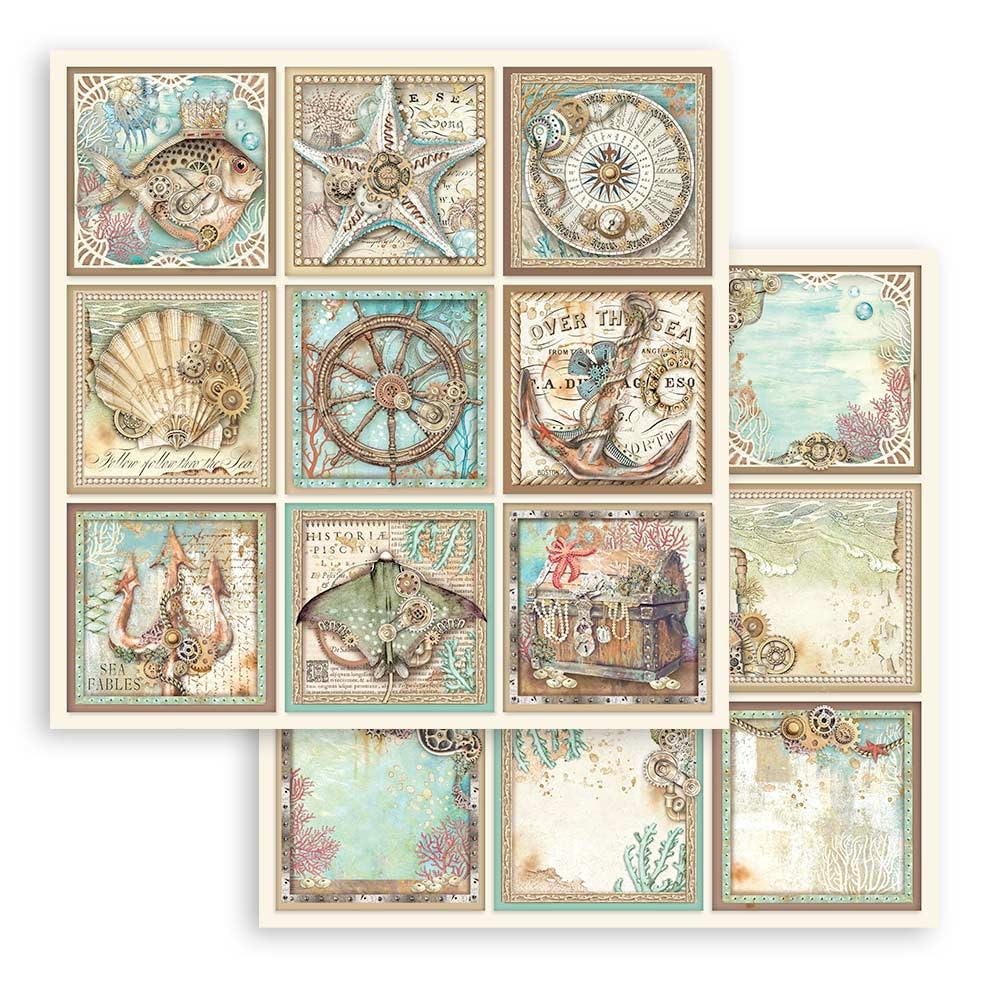 Stamperia Stamperia Scrapbooking Pad 10 Sheets 30.5 x 30.5 Songs of The Sea Perfect for Creative Projects - View 5 of 7