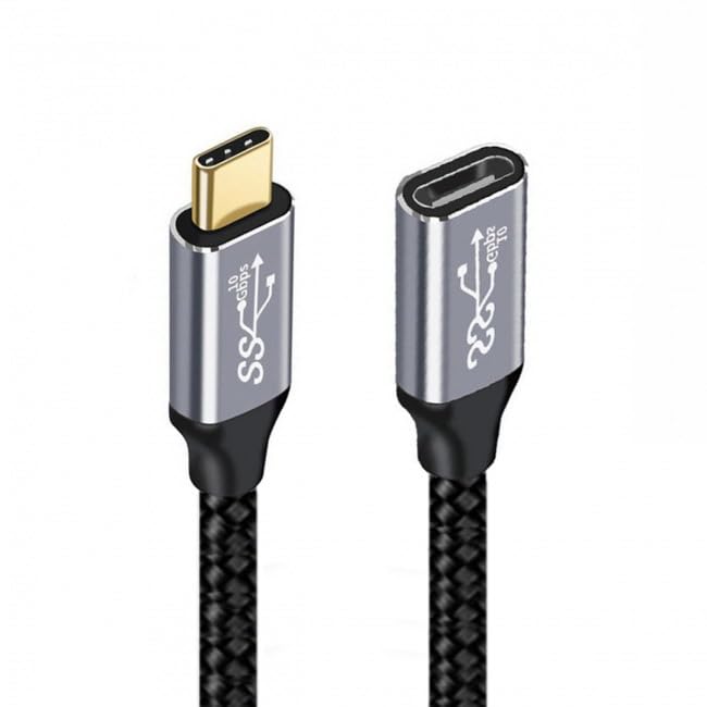 CY CY Cable USB-C 3.1 Male to Female Extension Data Cable 10Gbps 100W Compatible with iPhone 15 and Laptops 20cm Length - View 7 of 9