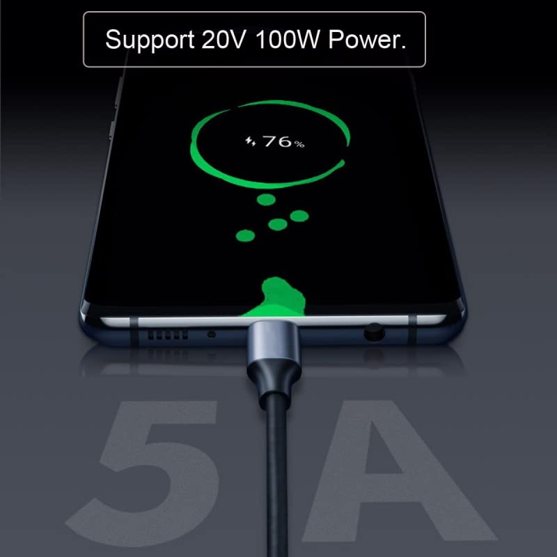 CY CY Cable Up Down Angled USB C Male to Female Extension Data Cable 10Gbps 100W Compatible with iPhone 15 and Laptops 20cm - View 4 of 9