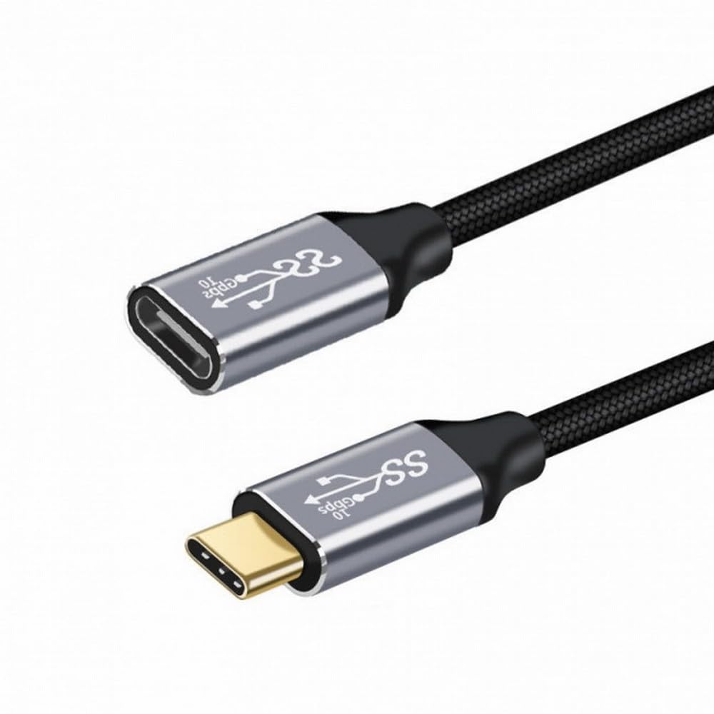 CY CY Cable Left Right Angled USB C 3.1 Male to Female Extension Data Cable 10Gbps 100W Compatible with iPhone 15 Laptop 20cm - View 2 of 4