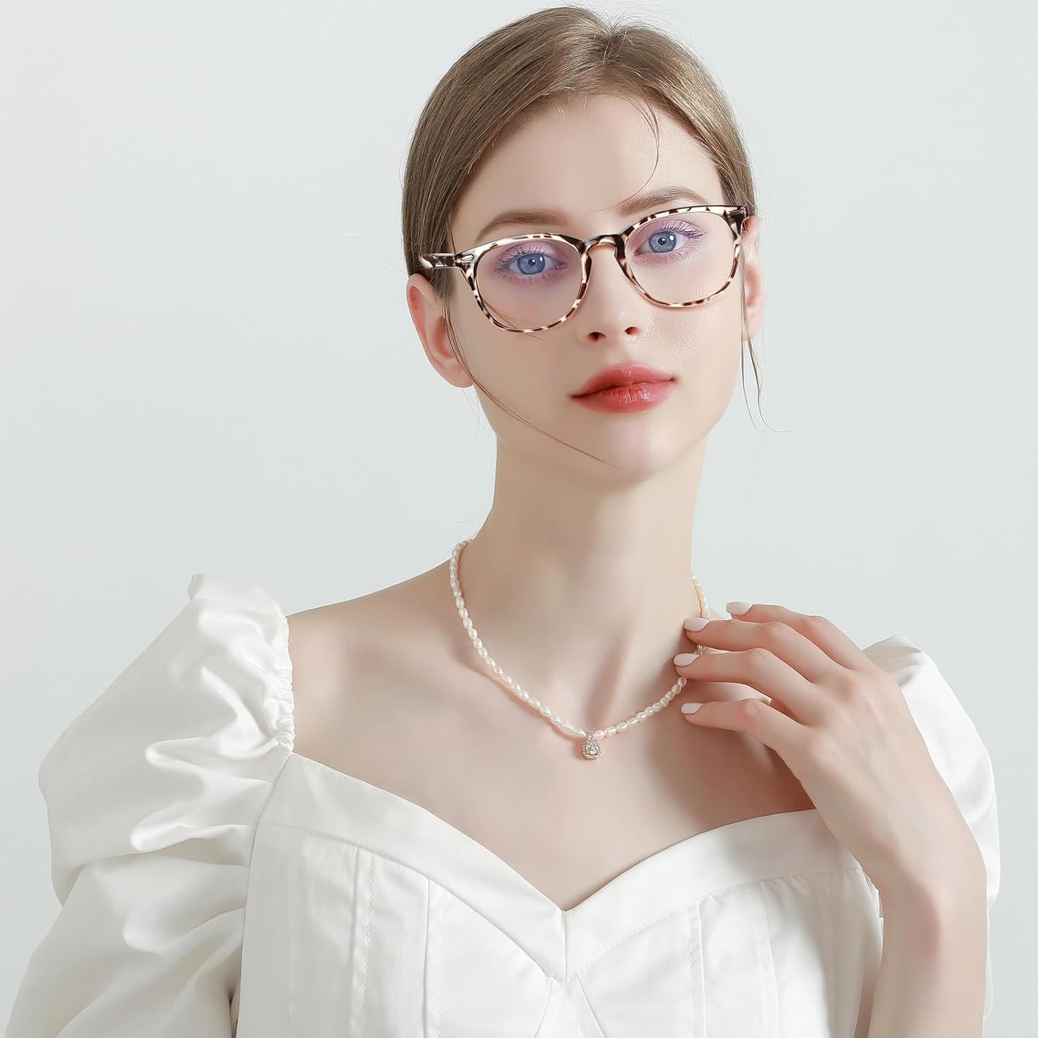 Henotin Henotin 6 Pack Reading Glasses for Women and Men Stylish Blue Light Blocking Computer Readers with Leather Case Multicolor 3 2.5 X - View 4 of 8