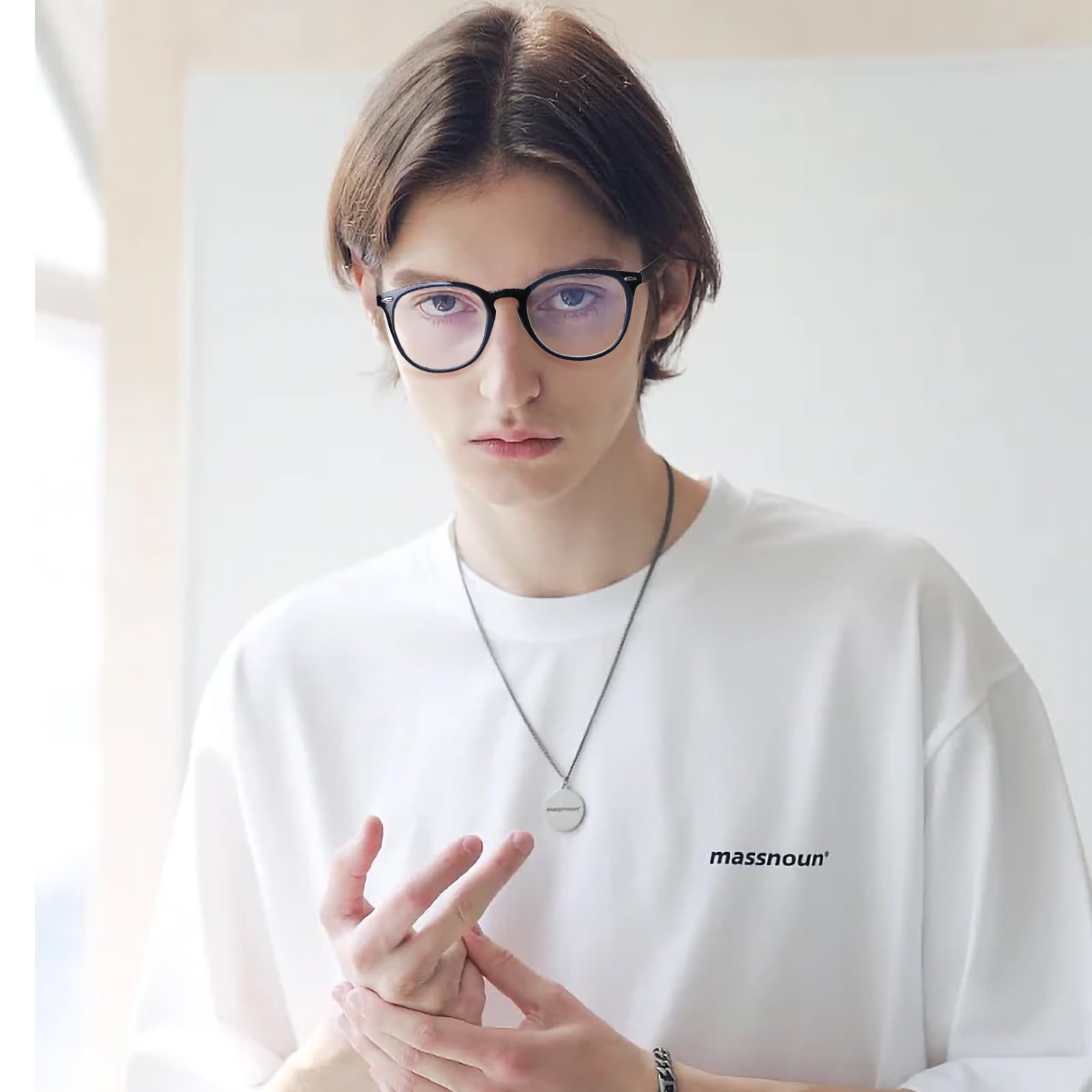 Henotin Henotin 6 Pack Reading Glasses for Women and Men Stylish Blue Light Blocking Computer Readers with Leather Case Multicolor 1.25 X - View 3 of 7