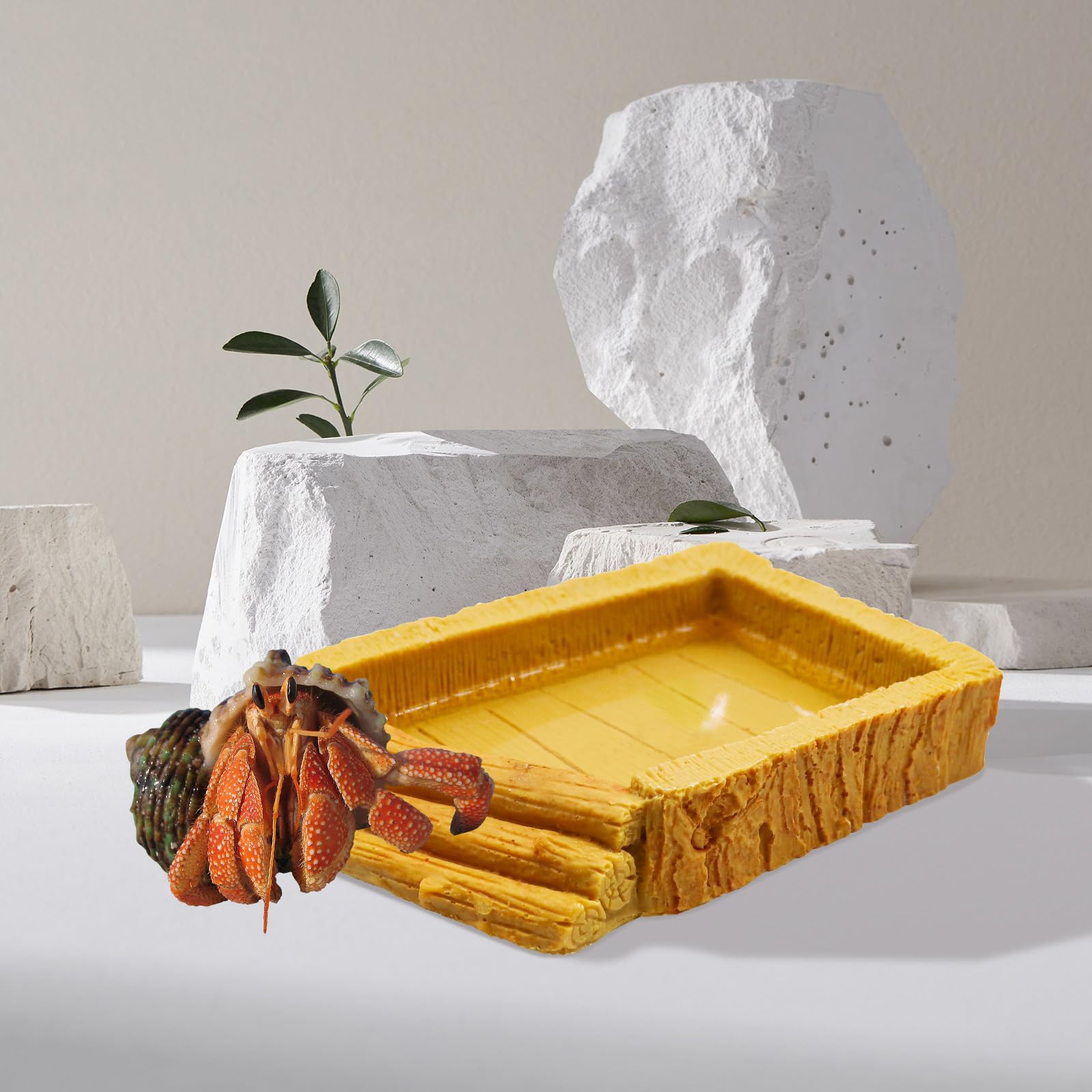 Neeenn Hermit Crab Water Tank Resin Pool Habitat Supplies Aquarium Accessories for Small to Medium Hermit Crabs - View 5 of 6