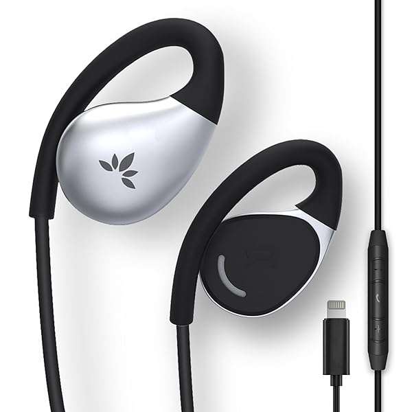 Avantree Avantree Resolve-L: Wired Open-Ear Earbuds for iPhone 11-14 with Mic & Volume Control - Perfect Fit for Medium to Large Ears