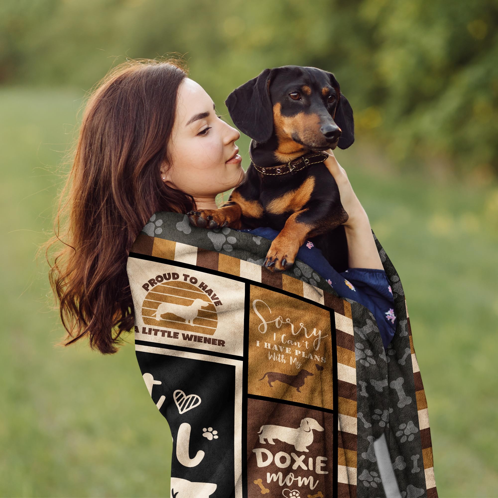 HSEFURNI HSEFURNI Dachshund Blanket Perfect Gift for Dachshund Lovers Cozy Throw for Women 60x50 Inches Ideal Dachshund Decor - View 2 of 7