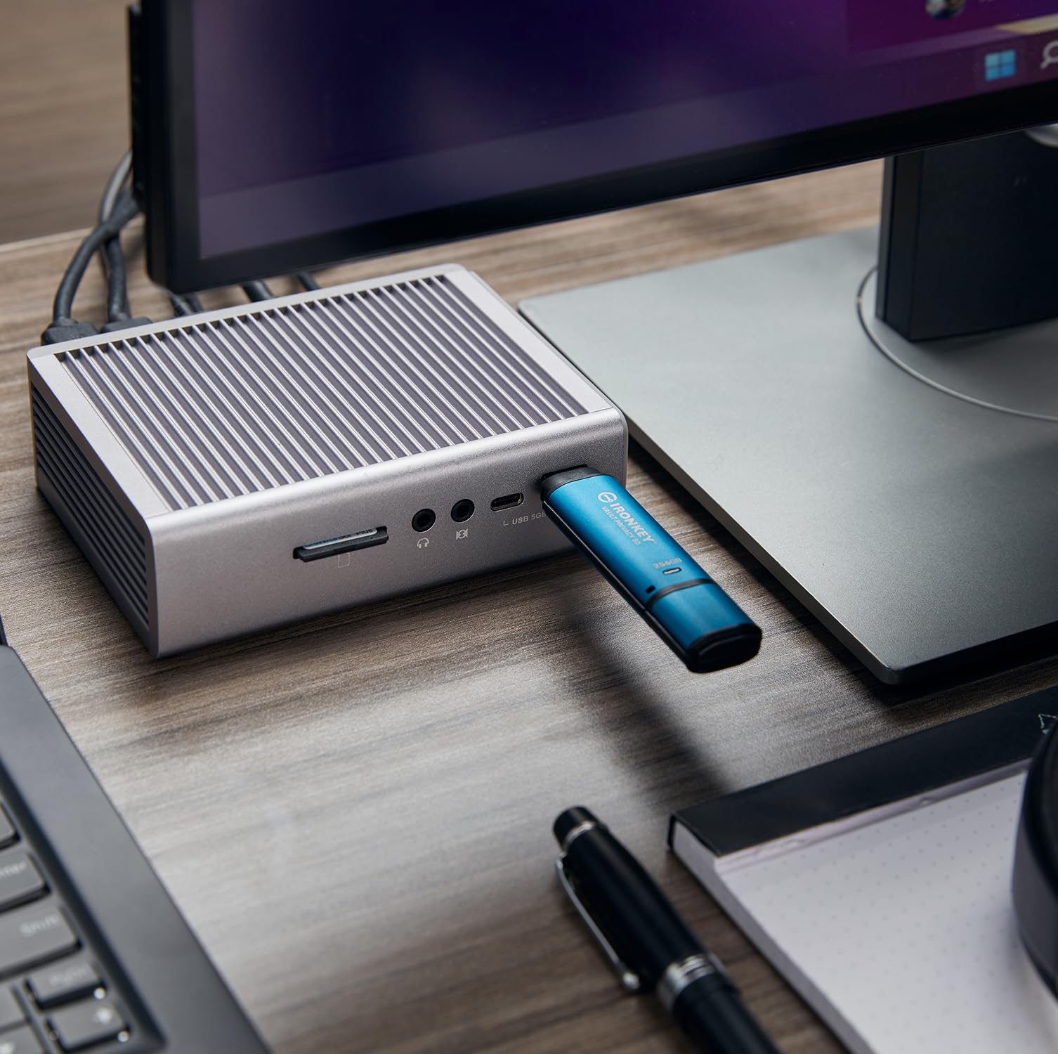 Kingston Kingston Ironkey Vault Privacy 50 512GB Encrypted USB-A Flash Drive FIPS 197 Certified with XTS-AES 256-bit Protection and Multi-Password Option - View 5 of 7