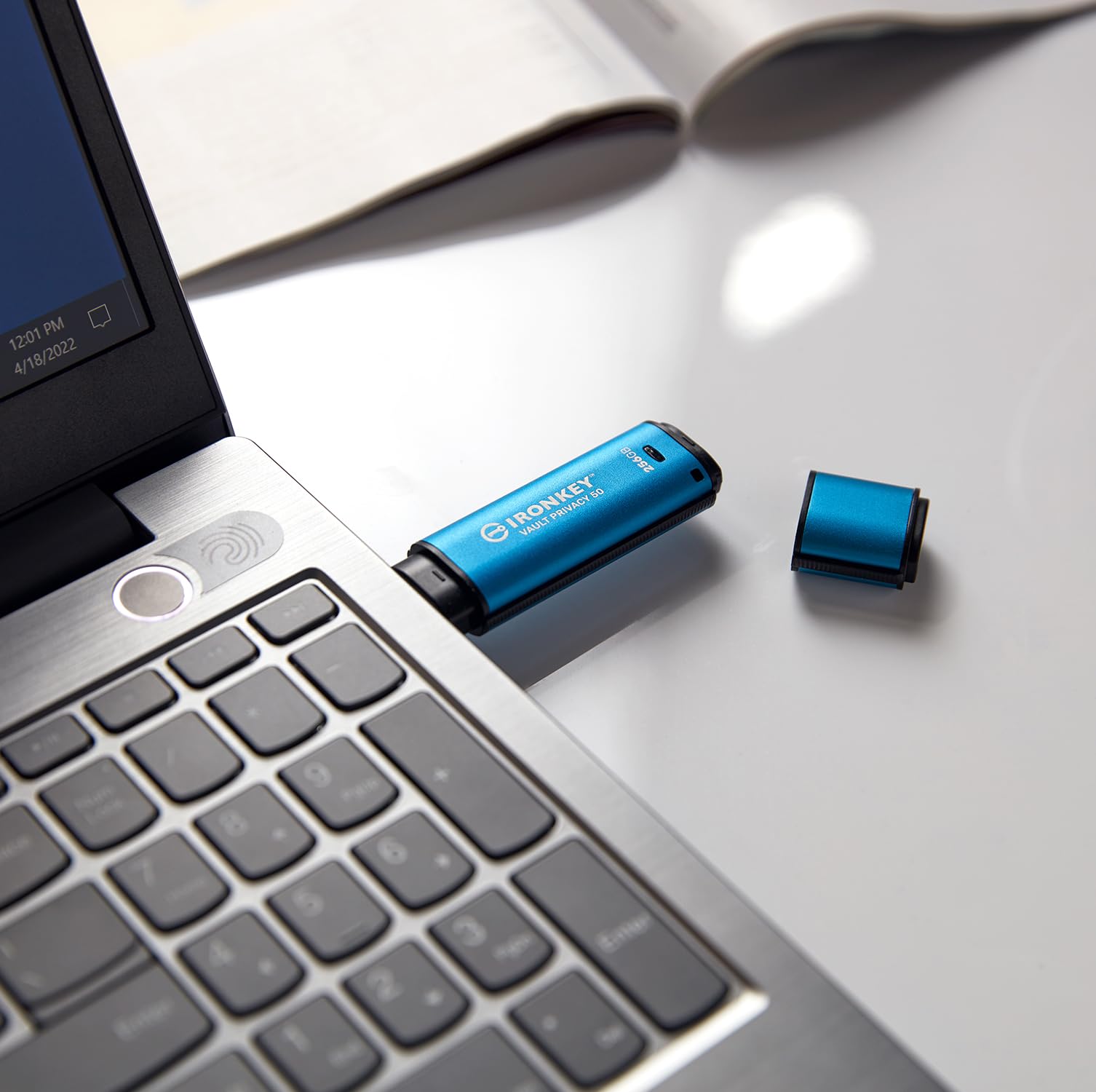 Kingston Kingston Ironkey Vault Privacy 50 512GB Encrypted USB-A Flash Drive FIPS 197 Certified with XTS-AES 256-bit Protection and Multi-Password Option - View 6 of 7