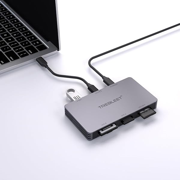 TREBLEET 6 in 1 Card Reader for CFexpress Type B A SDXC UHS II Micro SD USB A Port 10Gbps Fast Data Transfer