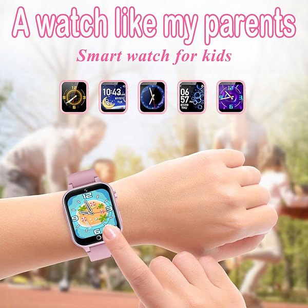 iCHOMKE iCHOMKE Smart Watch for Kids with Games Camera Pedometer Calendar and More Perfect Gift for Girls and Boys Aged 4 to 12 Pink - View 4 of 11
