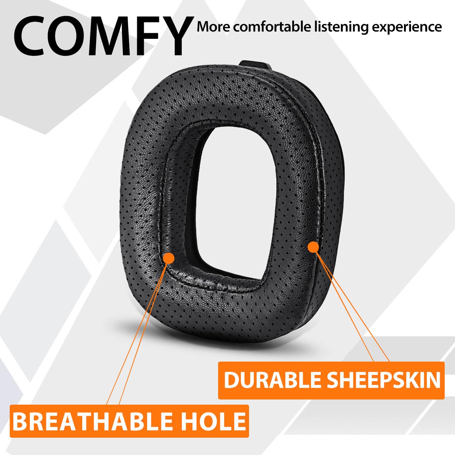 TRANSTEK A50 GEN 3 Earpads Replacement Ear Cushions Compatible with Astro A50 GEN 3 Headset Sheepskin Leather Breathable Hole Accessories - View 6 of 7