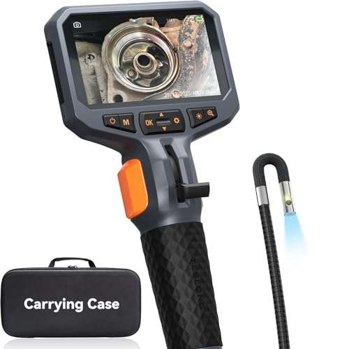 Teslong Teslong Dual Lens Articulating Borescope: Flexible 5FT Endoscope Camera for Automotive & Industrial Inspections