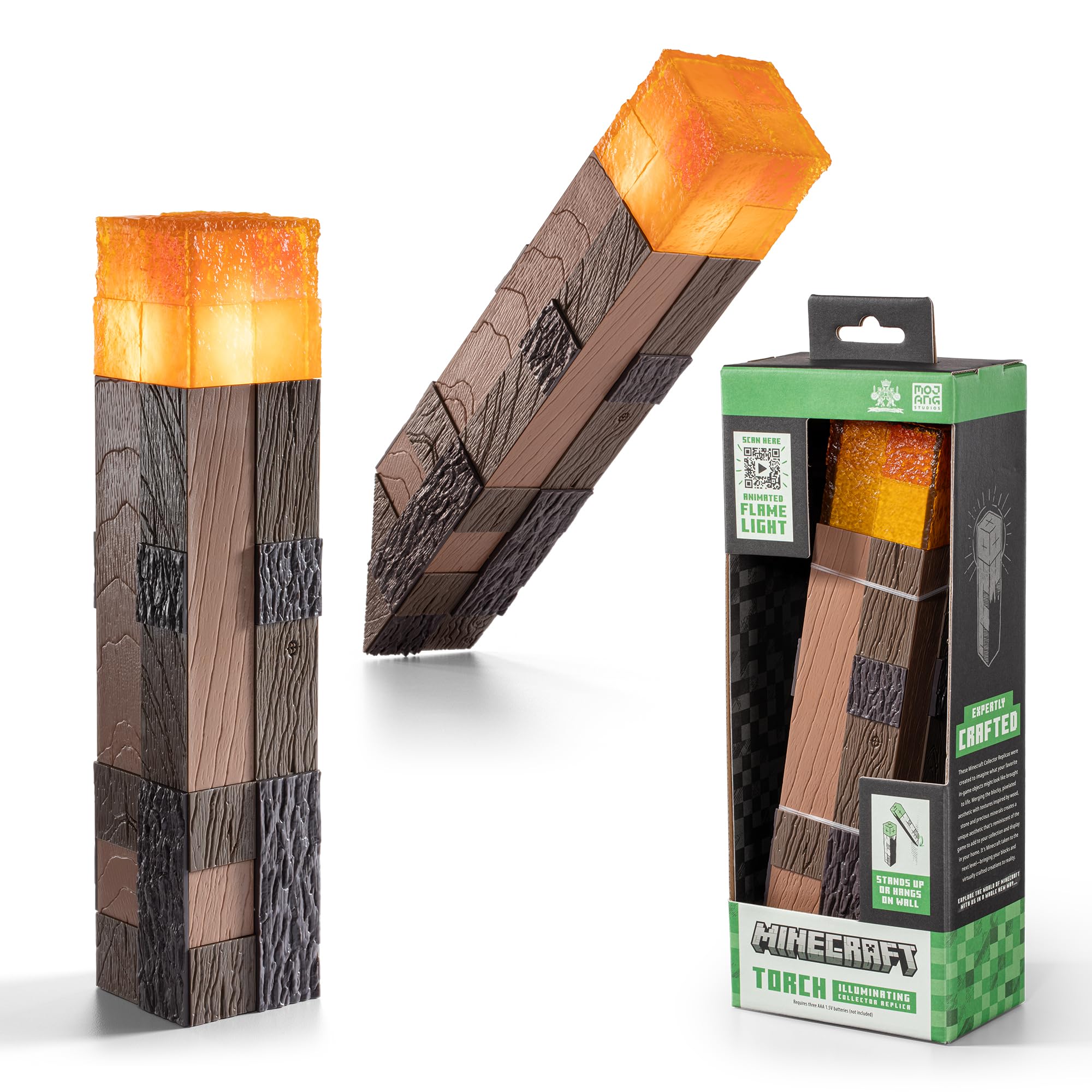 Noble Collection Minecraft Torch Illuminating Collector Replica for Fans and Collectors