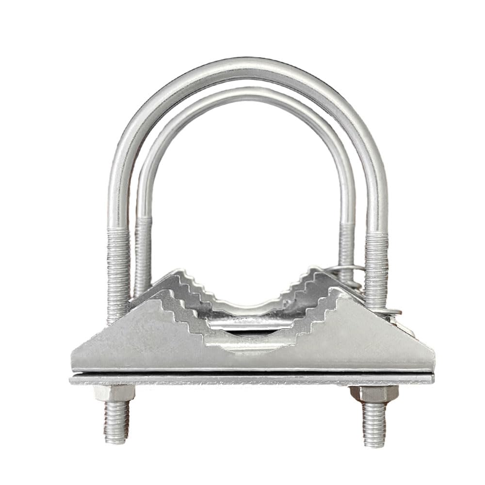 KINEEPLE KINEEPLE Universal Antenna Pole Mount Bracket for Starlink and Antennas with U-Bolts for 1 to 2 Inch OD Pipes Mounting Kit - View 3 of 7