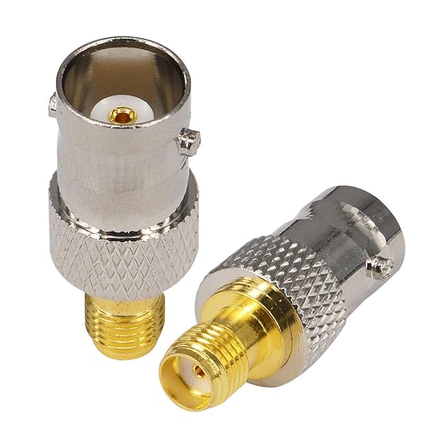 Boobrie Boobrie BNC to SMA Female Coax Connector Adapter for SDR Ham Radio Baofeng UV 5R UV82 V-5r5 Two Way Handheld Radio Pack of 2