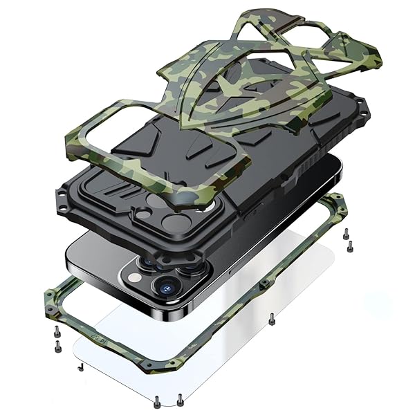 Lunivop Lunivop iPhone 15 Pro Max Case Heavy Duty Rugged Military Grade Protection Durable Camouflage Cover for Men 2023