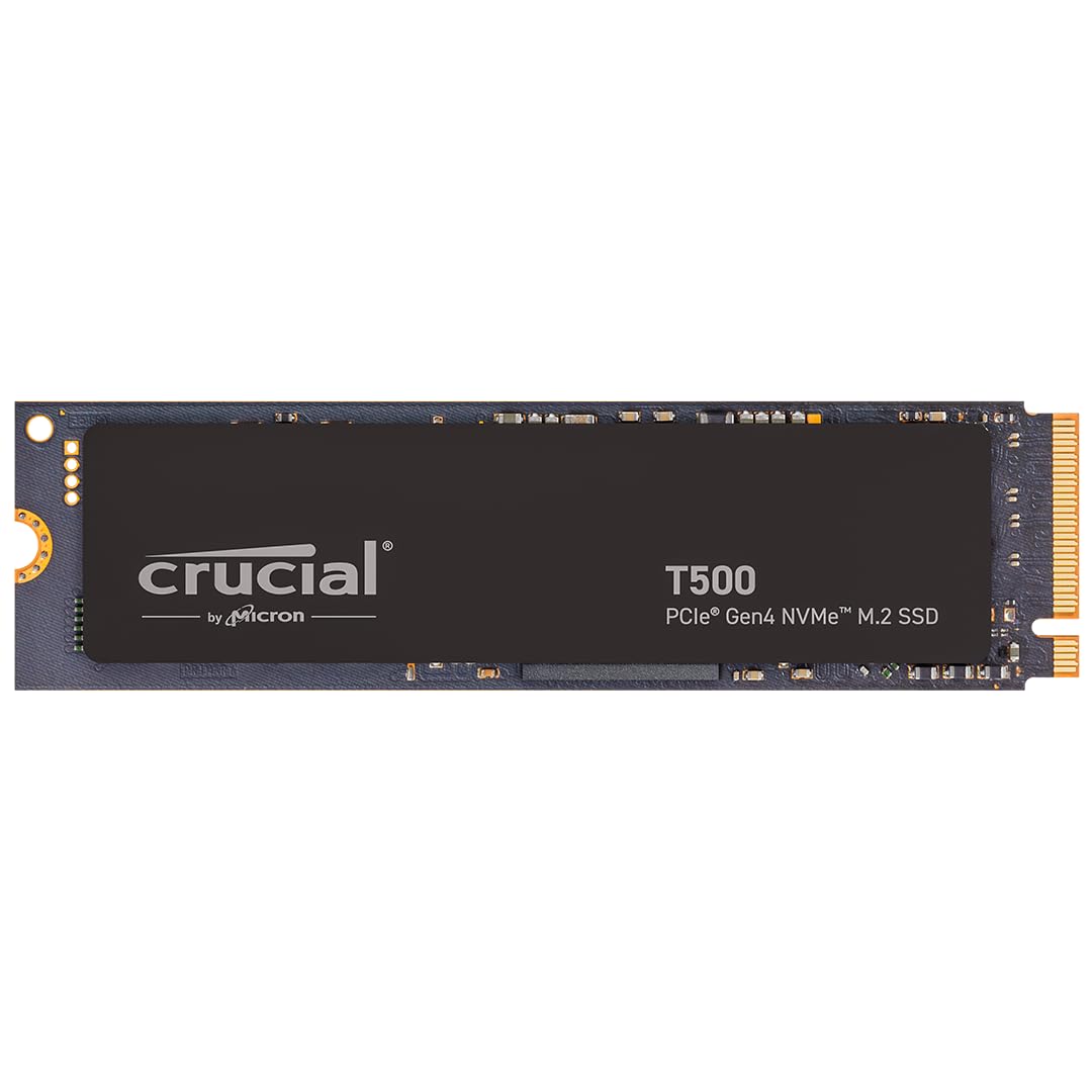 Crucial Crucial T500 2TB Gen4 NVMe M.2 Internal Gaming SSD Up to 7400MB/s for Laptops and Desktops with 1 Month Adobe CC All Apps