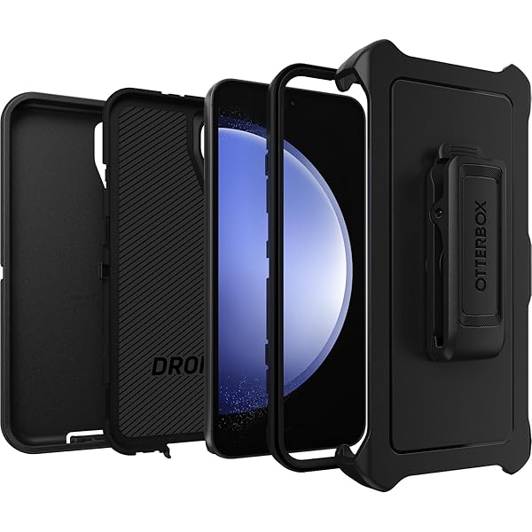OtterBox OtterBox Galaxy S23 FE Defender Series Case Black Rugged Durable with Port Protection and Holster Clip Kickstand - View 6 of 8