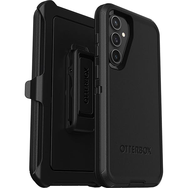 OtterBox OtterBox Galaxy S23 FE Defender Series Case Black Rugged Durable with Port Protection and Holster Clip Kickstand - View 3 of 8