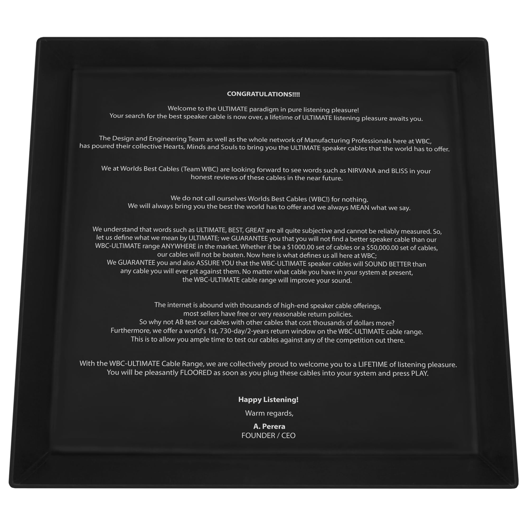 WORLDS BEST CABLES Worlds Best Cables 5 Foot Ultimate 8 AWG Ultra Pure OFC Premium Audiophile HiFi Speaker Cable Pair with Eminence Gold Banana Plugs - View 2 of 9