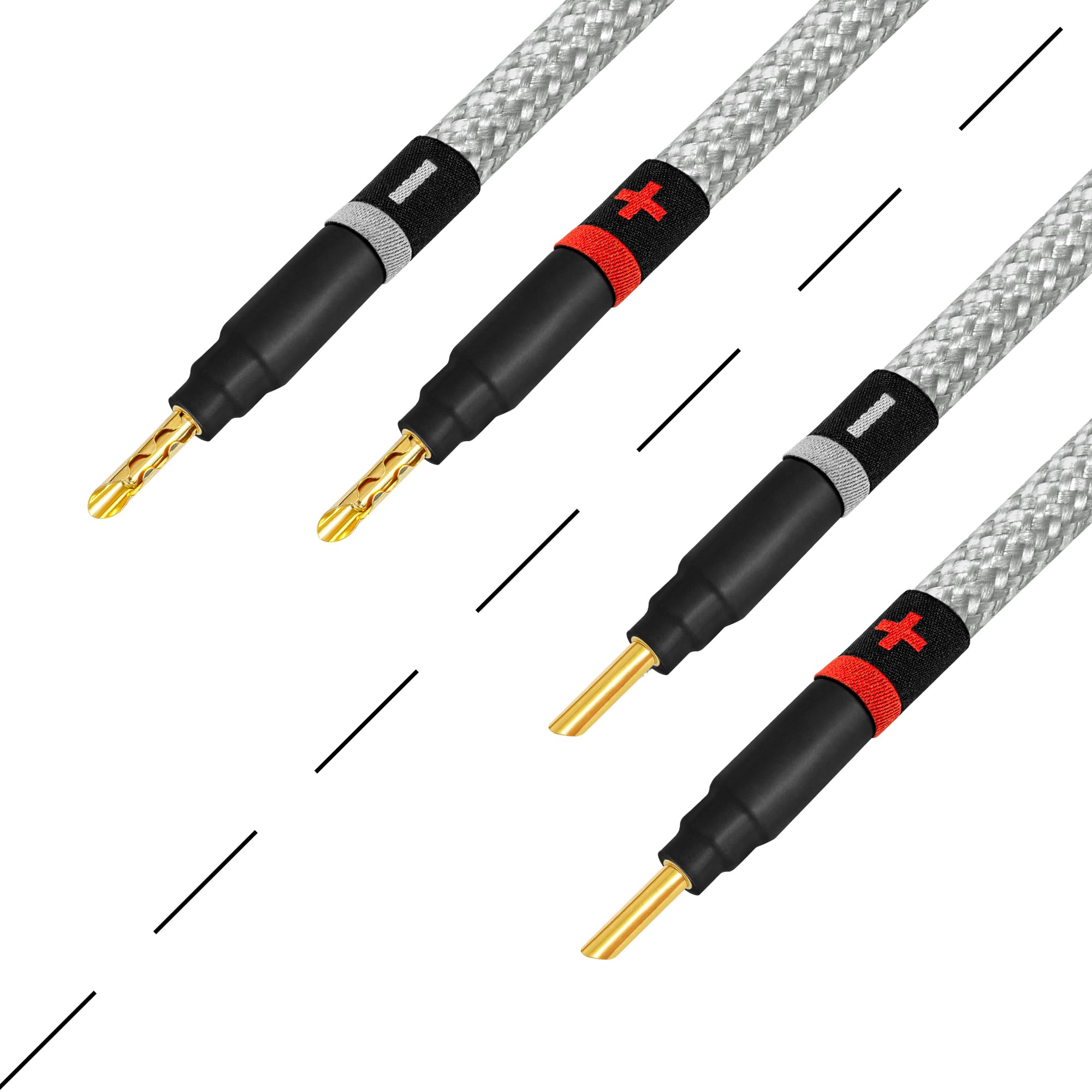 WORLDS BEST CABLES Worlds Best Cables 5 Foot Ultimate 8 AWG Ultra Pure OFC Premium Audiophile HiFi Speaker Cable Pair with Eminence Gold Banana Plugs - View 5 of 9