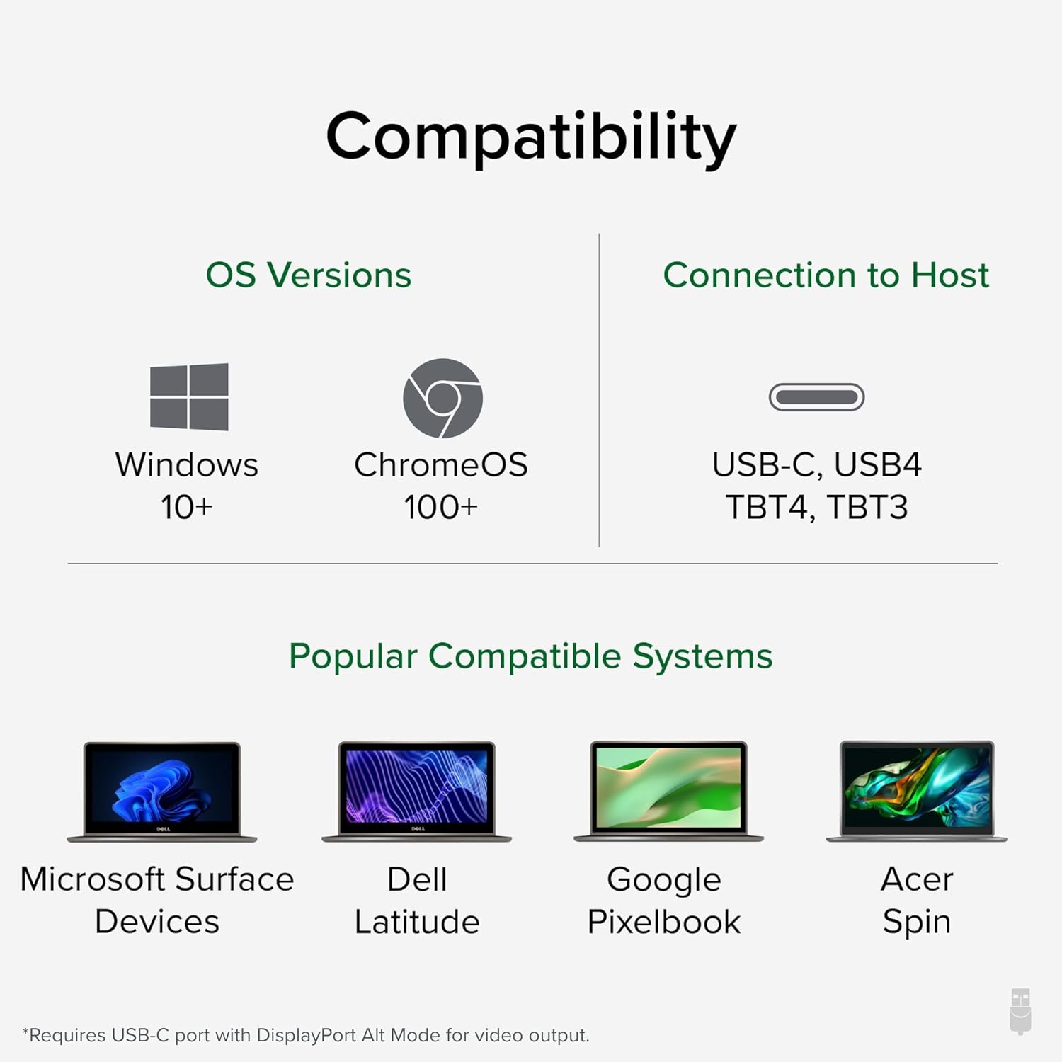 Plugable Plugable USB C Docking Station Dual Monitor with HDMI Ports Power Delivery for Windows and ChromeOS Driverless UD-MSTH2 - View 6 of 9