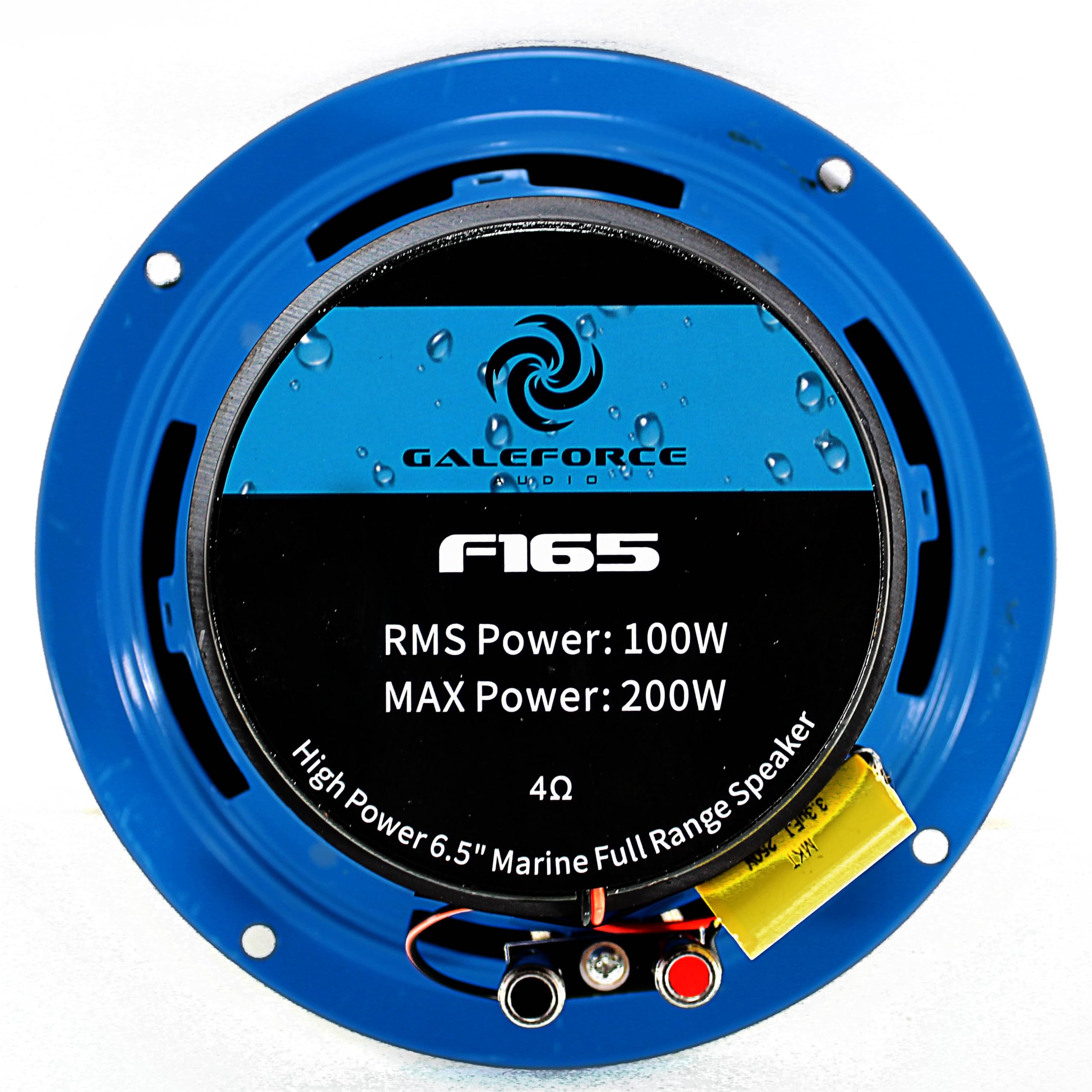 GaleForce Audio Galeforce F1 6.5 Inch Hybrid Midrange Speakers Pair 100W RMS for Motorcycle and Marine Use - View 8 of 9