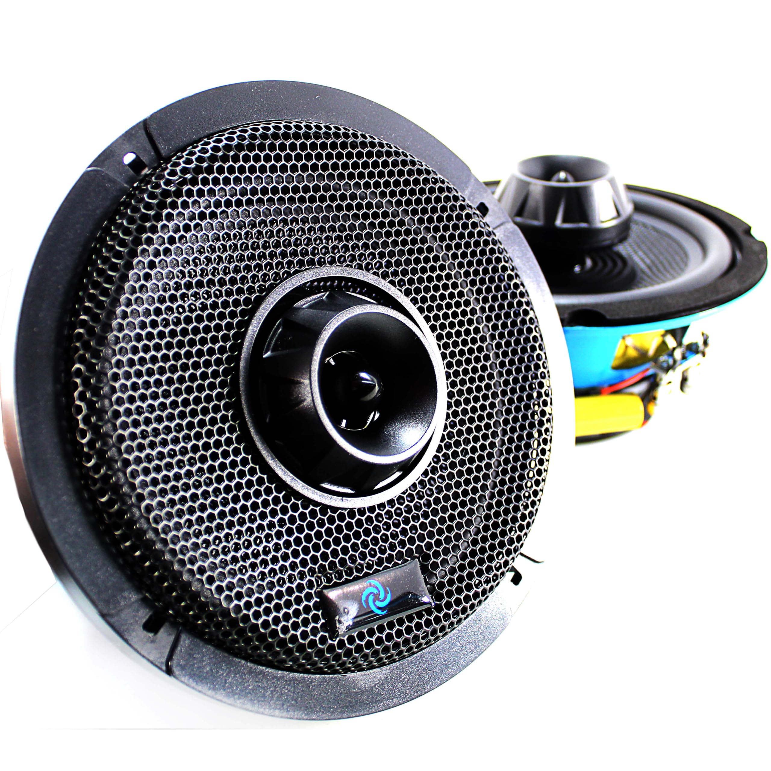 GaleForce Audio Galeforce F1 6.5 Inch Hybrid Midrange Speakers Pair 100W RMS for Motorcycle and Marine Use