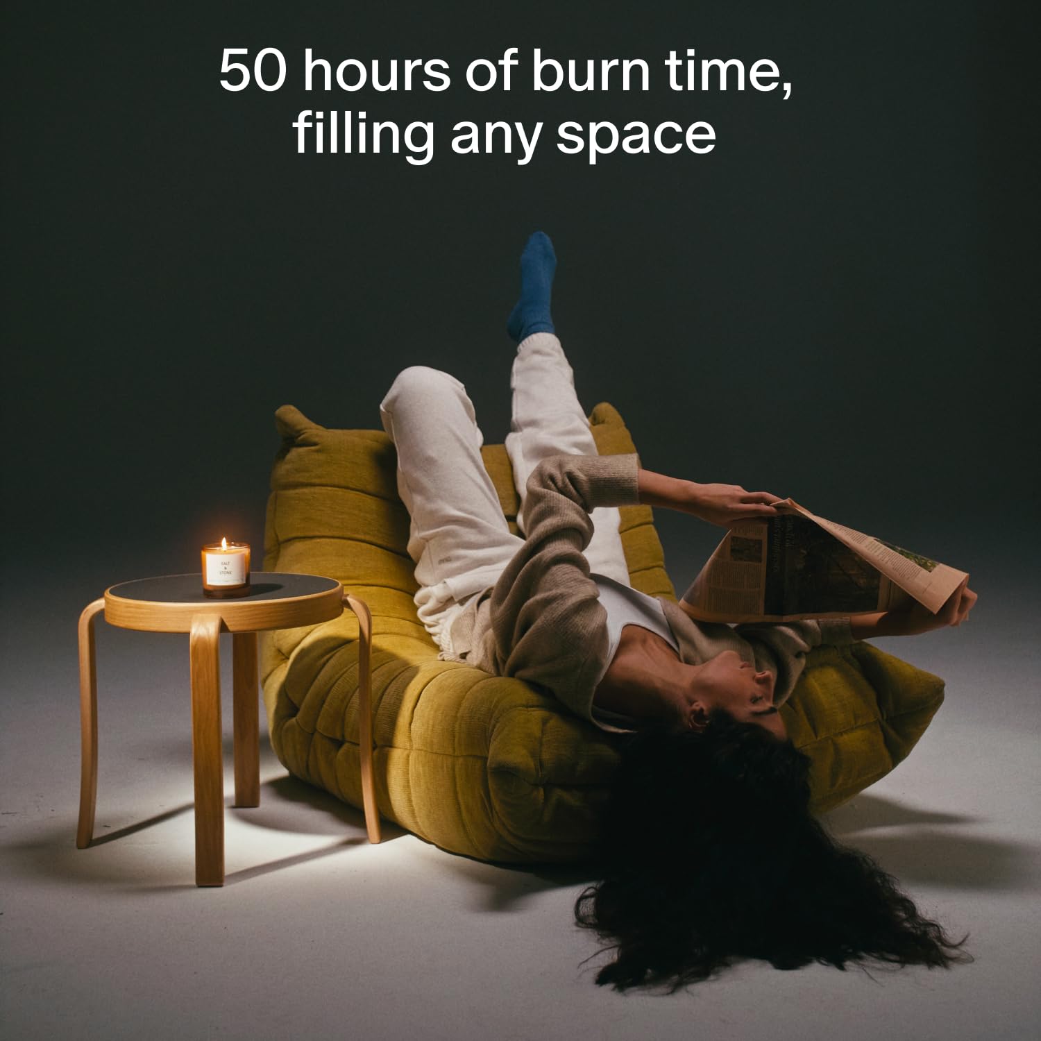 Salt & Stone SALT & STONE Scented Candle for Women and Men Hand-Poured Aromatic Natural Coconut Soy Blend Wax 100 Cotton Wick 50 Hour Burn Time Santal Vetiver - View 4 of 4