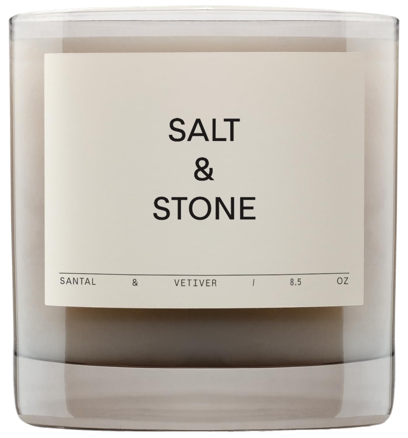 Salt & Stone SALT & STONE Scented Candle for Women and Men Hand-Poured Aromatic Natural Coconut Soy Blend Wax 100 Cotton Wick 50 Hour Burn Time Santal Vetiver