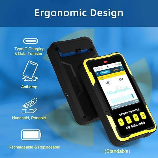 GQ Buy GQ GMC-800 Geiger Counter: USA-Made Nuclear Radiation Detector with LCD, 5 Alarms & Data Sharing - View 9 of 10