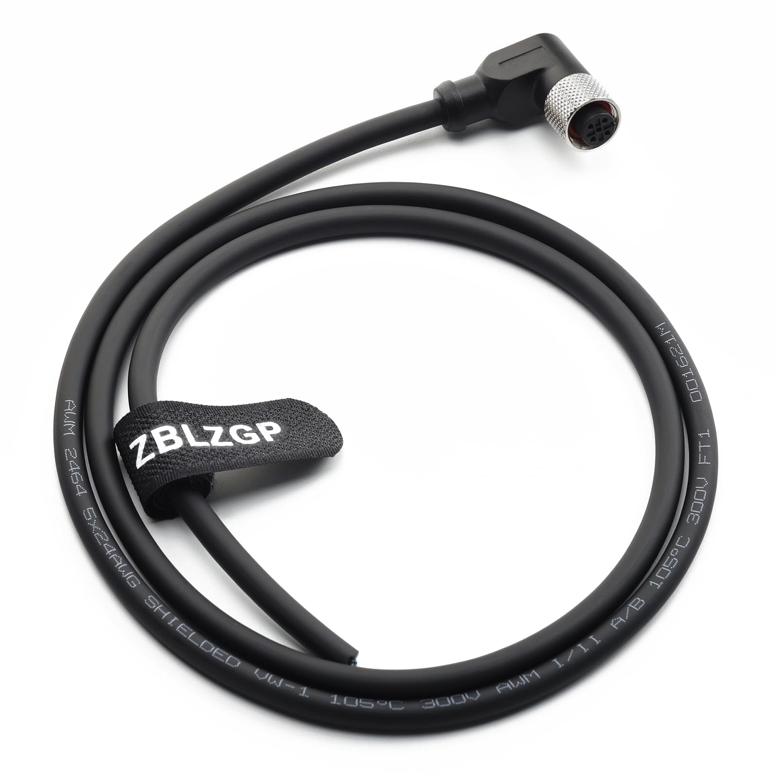 ZBLZGP ZBLZGP M12 5 Pin Sensor Connector Male Female Actuator Signal Industrial Shielded Cable Elbow 5pin Female 1M 3.3FT - View 2 of 5