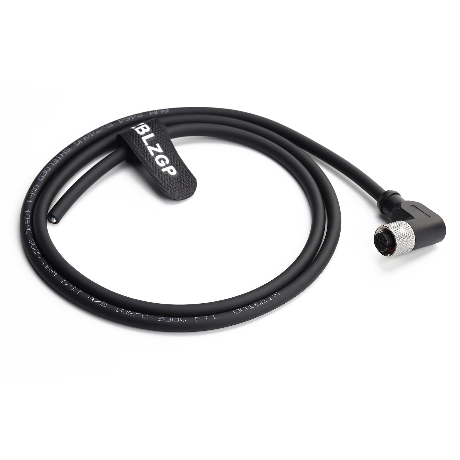 ZBLZGP ZBLZGP M12 5 Pin Sensor Connector Male Female Actuator Signal Industrial Shielded Cable Elbow 5pin Female 1M 3.3FT - View 3 of 5