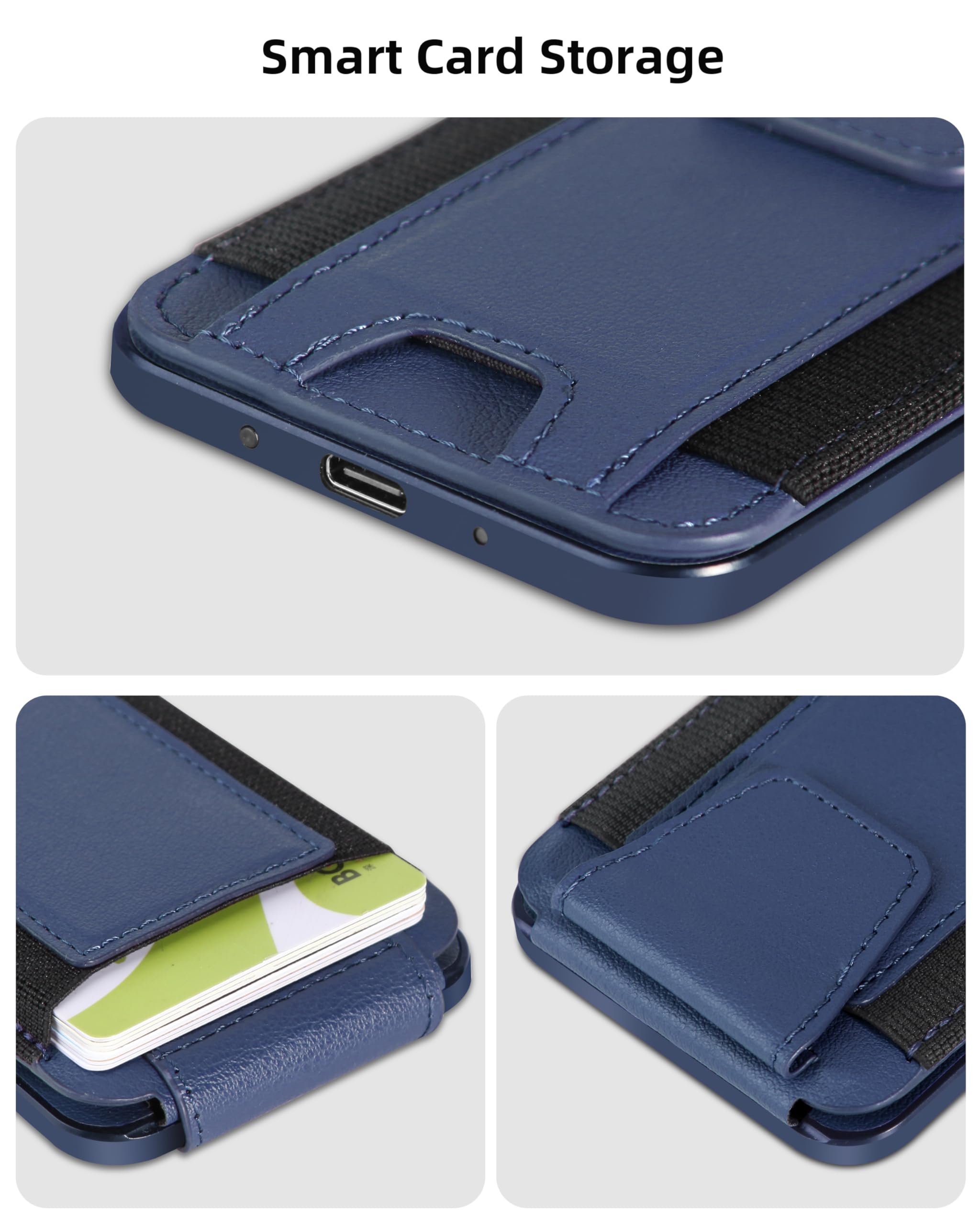 ExtreLife ExtreLife Magsafe Wallet with Find My Support Magnetic Phone Wallet for iPhone 16 15 14 13 12 Series RFID Blocking 7 Card Holder Blue - View 4 of 8