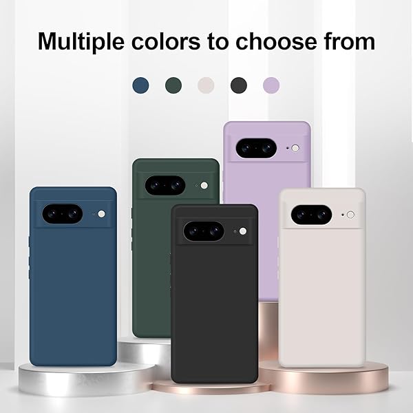 GiiYoon GiiYoon Silicone Case for Google Pixel 8 Full Body Soft Touch Shockproof Cover with Camera Protection and Microfiber Lining Purple - View 11 of 11