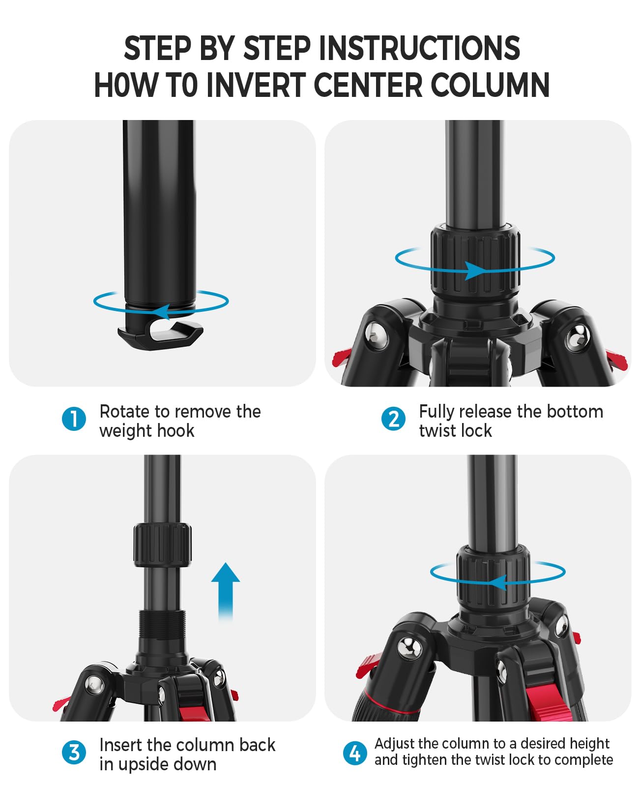 ZIKZOK 70 Inch Professional Aluminum Tripod and Monopod with 360 Degree Ball Head Adjustable Lightweight Travel Tripod for Camera Phone and Tablet - View 9 of 9