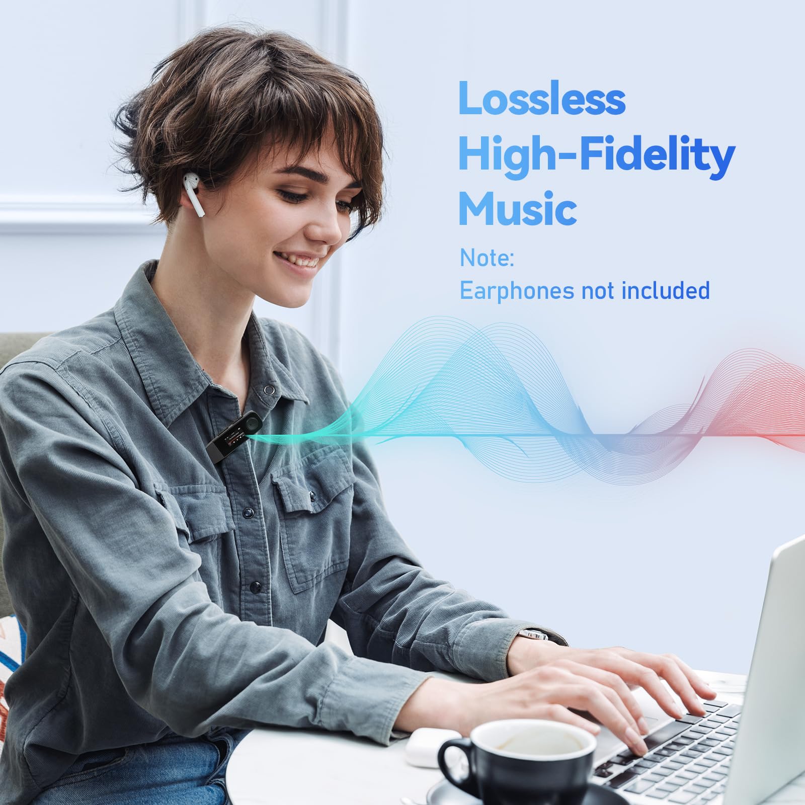 AGPTEK 64GB Bluetooth MP3 Player AGPTEK U5PL Type-C USB Music Player with Clip FM Radio Recording Mobile Phone Connection - View 4 of 8